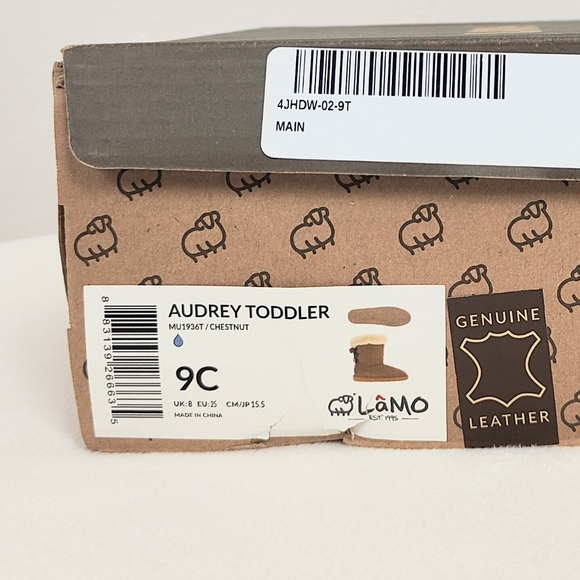 Lamo Audrey Snow Boots Baby Toddler Girl's 9 Suede Leather Winter Booties Brown - Picture 6 of 6